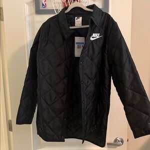 Nike Black Quilted Coat